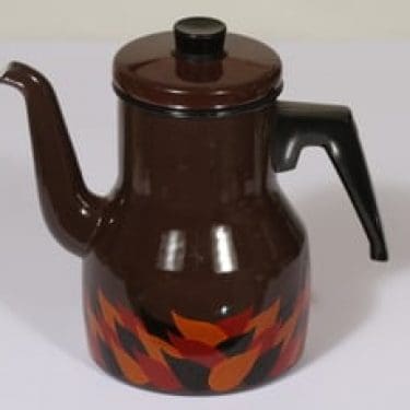 Finel kahvipannu, ruskea, suunnittelija Raija Uosikkinen, serikuva