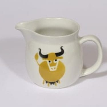 Arabia Heluna kaadin, 0.5 l, suunnittelija Anja Juurikkala, 0.5 l, pieni, lehmäaihe, retro