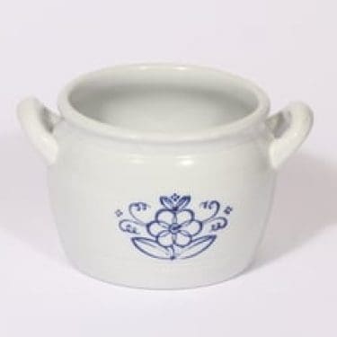 Arabia kukkakuvio voiruukku, 1 l, suunnittelija , 1 l, puhalluskoriste, lehmäaihe, retro