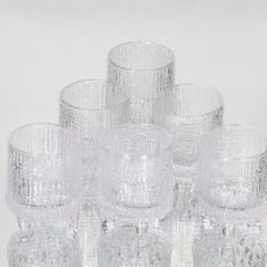 Iittala Ultima Thule snapsilasit, kirkas, 6 kpl, suunnittelija Tapio Wirkkala, pieni