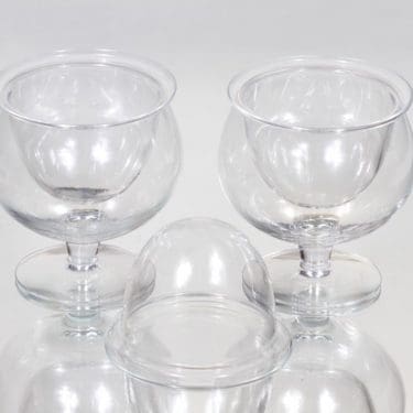 Nuutajärvi Kaviaarimalja kaviaarilasit, 2-osainen, 2 kpl, suunnittelija Saara Hopea, 2-osainen