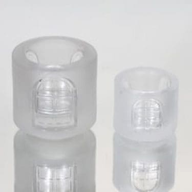 Iittala Balladi tuikkulyhdyt, kirkas, 2 kpl, suunnittelija Jorma Vennola, massiivinen