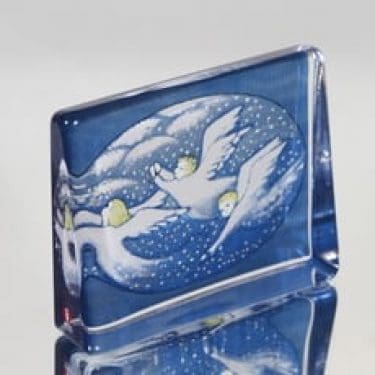 Iittala lasikortti, Sinessä taivaan keinuen, suunnittelija Heljä Liukko-Sundström, Sinessä taivaan keinuen, suuri, serikuva