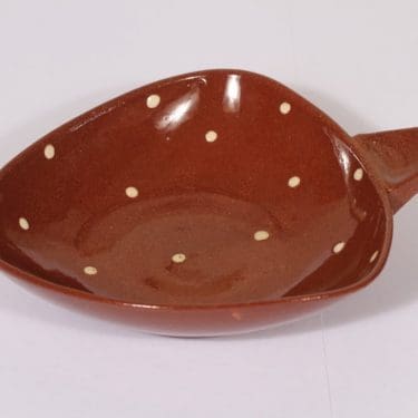 Kupittaan savi kulho, käsinmaalattu, suunnittelija , käsinmaalattu, signeerattu