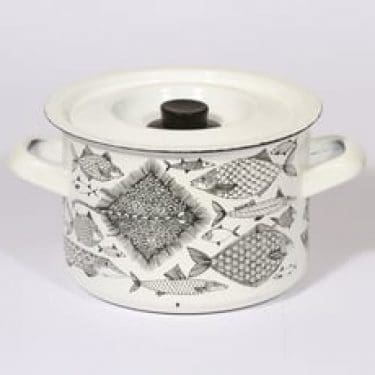 Finel Neptun kattila, 2 l, suunnittelija Esteri Tomula, 2 l, serikuva, Kala-aihe