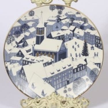 Arabia Joululautanen vuosilautanen, 1987, suunnittelija Raija Uosikkinen, 1987, serikuva