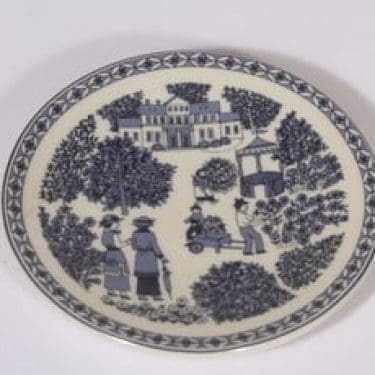 Arabia koristelautanen, Kesä, suunnittelija Raija Uosikkinen, Kesä, pieni, serikuva