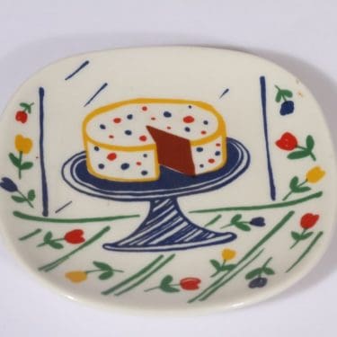 Arabia koristelautanen, suunnittelija Heikki Orvola, pieni, serikuva