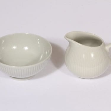 Arabia Sointu sugar bowl and creamer, gray, Kaj Franck