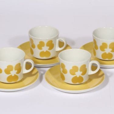 Arabia BR kahvikupit, retrokoriste, 4 kpl, suunnittelija , retrokoriste, puhalluskoriste, retro