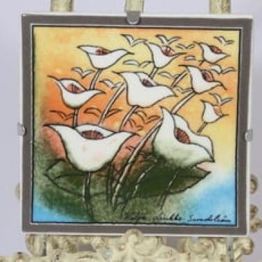 Arabia koristelaatta, Onnitellen, suunnittelija Heljä Liukko-Sundström, Onnitellen, pieni, serikuva