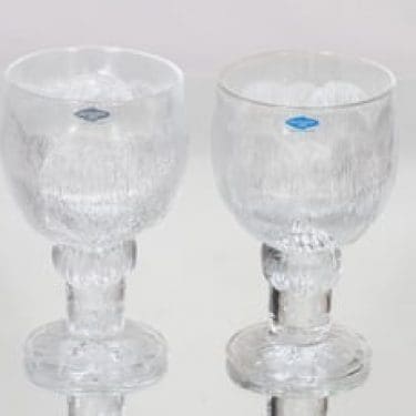 Nuutajärvi Pioni lasit, 30 cl, 2 kpl, suunnittelija Oiva Toikka, 30 cl