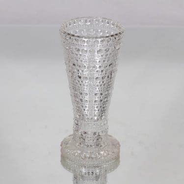 Nuutajärvi Kastehelmi kääntömaljakko, kirkas, suunnittelija Oiva Toikka,