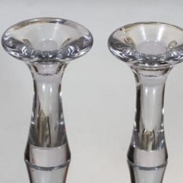 Iittala 3412 kynttilänjalati, signeerattu, 2 kpl, suunnittelija Tapio Wirkkala, signeerattu