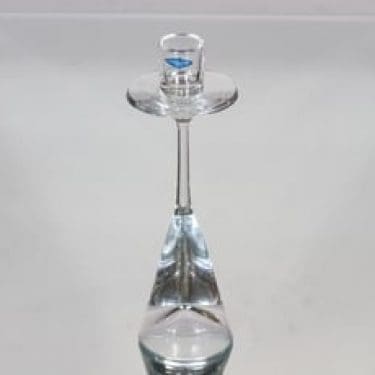 Nuutajärvi Aurora kynttilänjalka, kirkas, suunnittelija Heikki Orvola, pieni