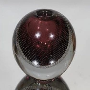 Nuutajärvi Huntu taidelasi, violetti, suunnittelija Gunnel Nyman, massiivinen