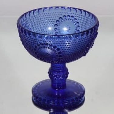 Riihimäen lasi Grapponia kulho, jalallinen, suunnittelija Nanny Still, jalallinen