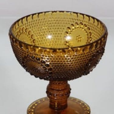 Riihimäen lasi Grapponia kulho, jalallinen, suunnittelija Nanny Still, jalallinen