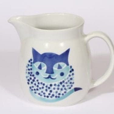 Arabia Kissa kaadin, 1.5 l, suunnittelija Gunvor Olin-Grönqvist, 1.5 l, puhalluskoriste, kissa-aihe, retro