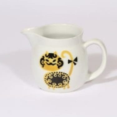 Arabia Kissa kaadin, 0.5 l, suunnittelija Gunvor Olin-Grönqvist, 0.5 l, pieni, puhalluskoriste, kissa-aihe