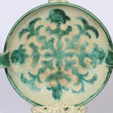 Kupittaan savi 342 kulho, käsinmaalattu, suunnittelija Alice Baumert, käsinmaalattu, suuri, massasigneerattu