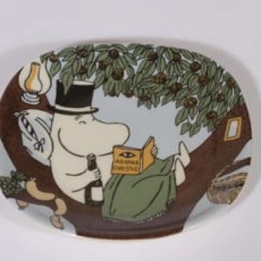 Arabia Muumi koristelautanen, suunnittelija Tove Slotte, pieni, serikuva