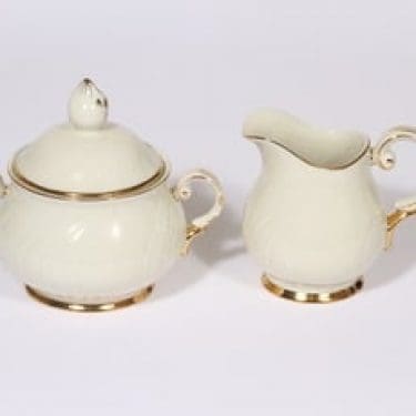 Arabia Kultakoriste sokerikko ja kermakko, suunnittelija , kullattu