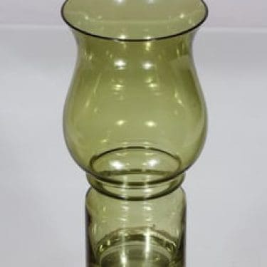 Riihimäen lasi Tulppaani maljakko, oliivinvihreä, suunnittelija Tamara Aladin,