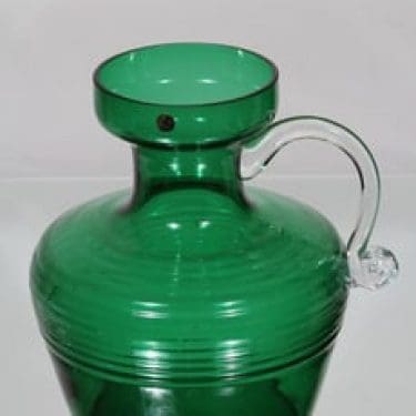 Riihimäen lasi Kleopatra maljakko, vihreä, suunnittelija Tamara Aladin, suuri