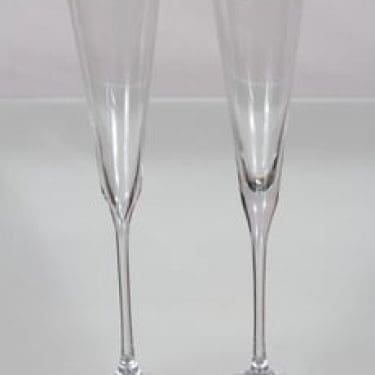 Nuutajärvi Aurora kuohuviinilasit, kirkas, 2 kpl, suunnittelija Heikki Orvola,