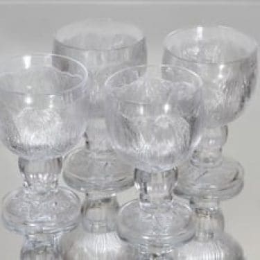 Nuutajärvi Pioni viinilasit, 23 cl, 4 kpl, suunnittelija Oiva Toikka, 23 cl