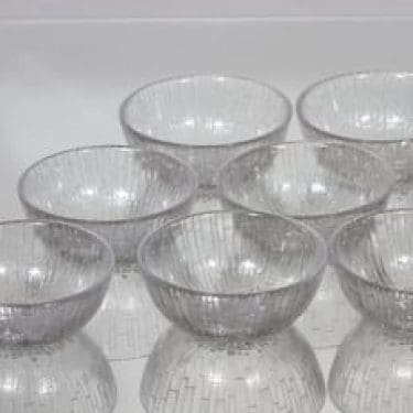 Iittala Ultima Thule annoskulhot, kirkas, 7 kpl, suunnittelija Tapio Wirkkala,