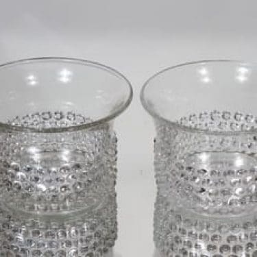 Nuutajärvi Näppyläkulho kulhot, kirkas, 2 kpl, suunnittelija Saara Hopea,