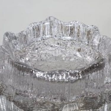 Iittala Seita kynttiläalusta, kirkas, suunnittelija Tapio Wirkkala, massiivinen