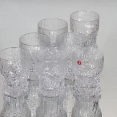 Iittala Aslak snapsilasit, 7 kpl, suunnittelija Tapio Wirkkala, pieni