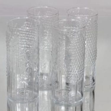 Nuutajärvi Flora lasit, 45 cl, 4 kpl, suunnittelija Oiva Toikka, 45 cl