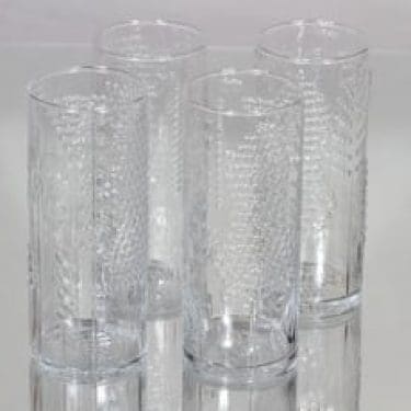 Nuutajärvi Flora lasit, 45 cl, 4 kpl, suunnittelija Oiva Toikka, 45 cl