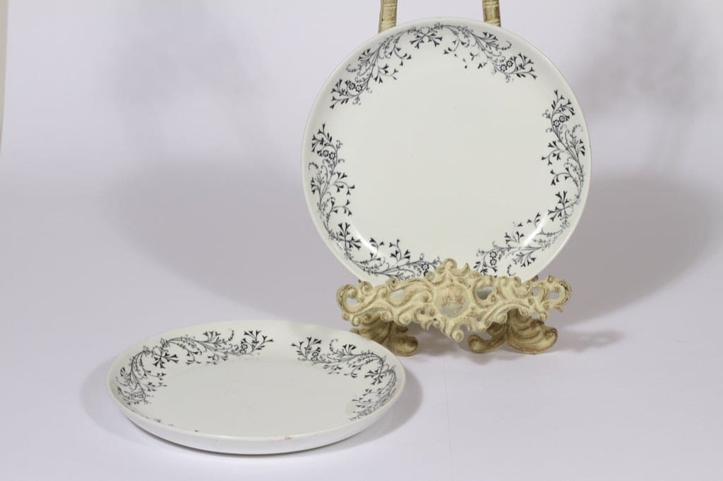 Arabia R2 lautaset, 2 kpl, suunnittelija Raija Uosikkinen, pieni, serikuva