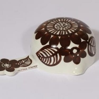 Arabia Köökki kauha, käsinmaalattu, suunnittelija Gunvor Olin-Grönqvist, käsinmaalattu, signeerattu, retro