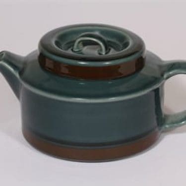 Arabia Meri teekaadin, 1.35 l, suunnittelija Ulla Procope, 1.35 l, raitakoriste