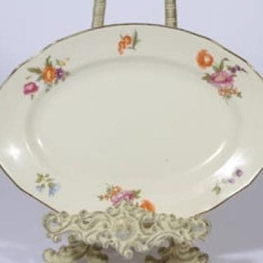 Arabia Kesäkukka vati, suunnittelija , soikea, siirtokuva, kukka-aihe