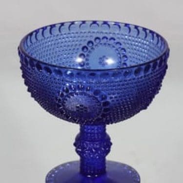 Riihimäen lasi Grapponia kulho, jalallinen, suunnittelija Nanny Still, jalallinen