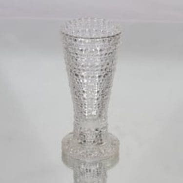 Nuutajärvi Kastehelmi kääntömaljakko, kirkas, suunnittelija Oiva Toikka,