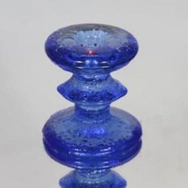 Iittala Festivo kynttilänjalka, sininen, suunnittelija Timo Sarpaneva, pieni
