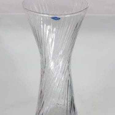 Nuutajärvi Vilja maljakko, kirkas, suunnittelija Oiva Toikka, suuri