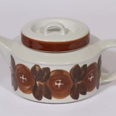 Arabia Rosmarin teekaadin, 1.35 l, suunnittelija Ulla Procope, 1.35 l, käsinmaalattu, signeerattu