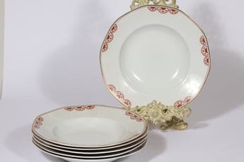 Arabia Timo lautaset, syvä, 6 kpl, suunnittelija , syvä, painokoriste