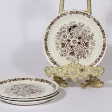 Arabia Tuula lautaset, pieni, 4 kpl, suunnittelija Esteri Tomula, pieni, serikuva