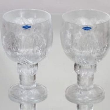 Nuutajärvi Pioni lasit, 35 cl, 2 kpl, suunnittelija Oiva Toikka, 35 cl