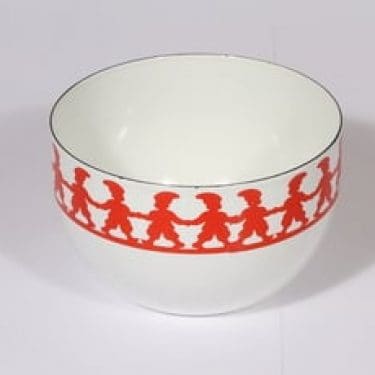 Finel kulho, punainen, suunnittelija Kaj Franck, pieni, tonttuaihe